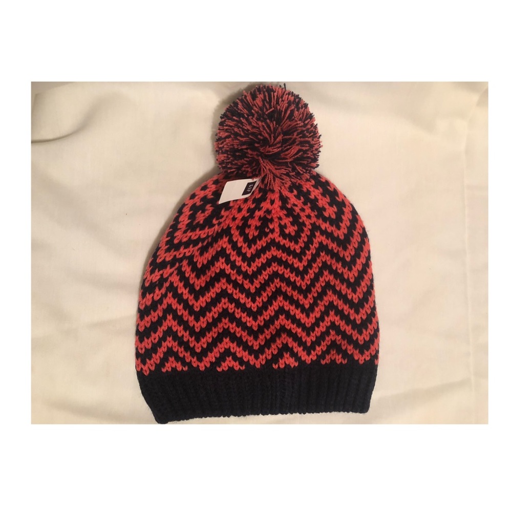 Navy and Pink Beanie